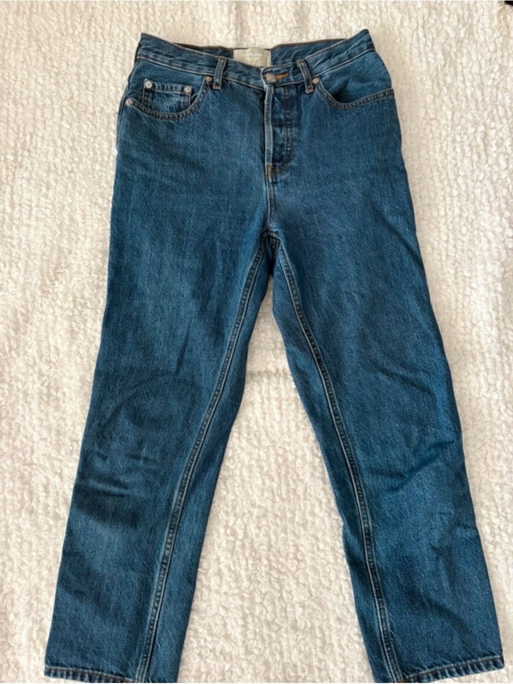 Everlane 90’s Cheeky Classic High-Rise Straight Leg Jeans in Dark Blue size 26